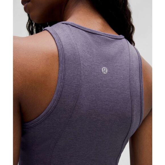 Lululemon Soft Sueded Crewneck Cropped Tank Top Nightfall / Nightfall Size 6 - Picture 3 of 8